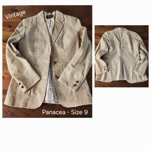 Women's Tan Corduroy Blazer